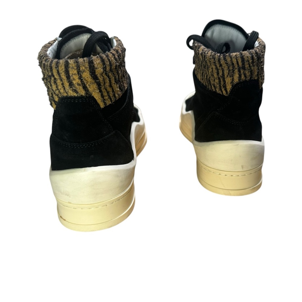 P448 Black Animal Print High Top Sneakers Size 37/ 7 - Picture 3 of 5